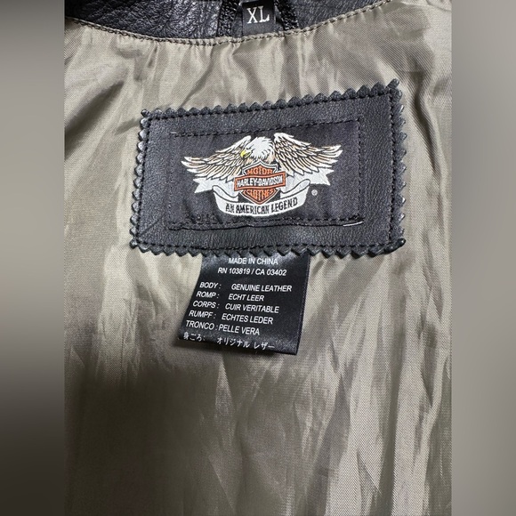 Harley Davidson Men's RELIC Willie G Skull Leather Vest - Picture 4 of 15